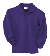 Child of God Purple Logo Long Sleeve Unisex Fit Lacoste Polo