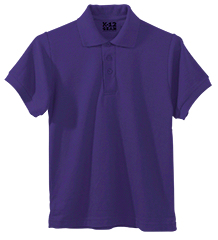 Child of God Purple Logo Short Sleeve Unisex Fit Lacoste Polo
